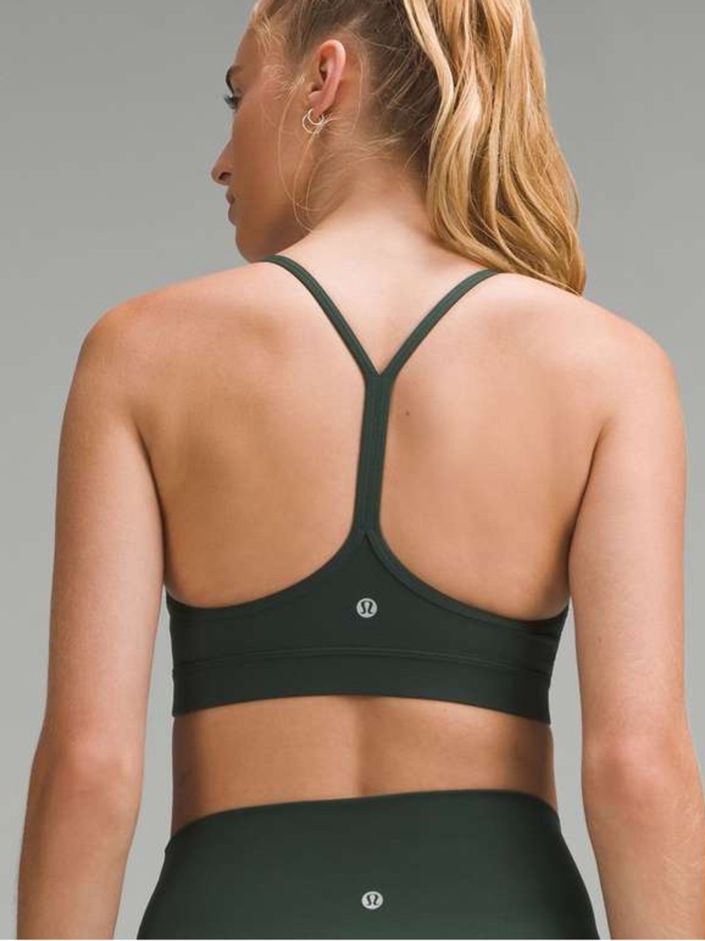 Lululemon Flow Y Bra Nulu Legacy Green Size 4